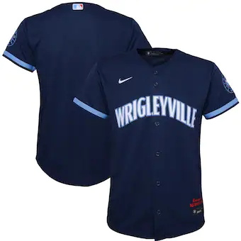 youth nike navy chicago cubs city connect replica jersey